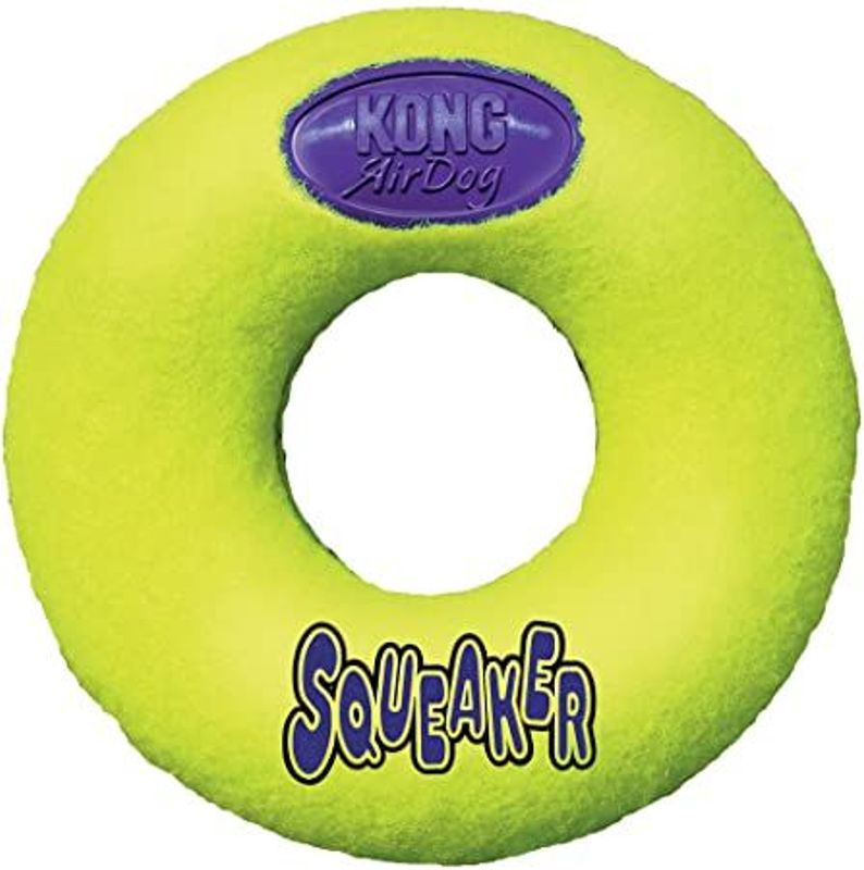 KONG Leke AirDog Donut Gul M 13cm